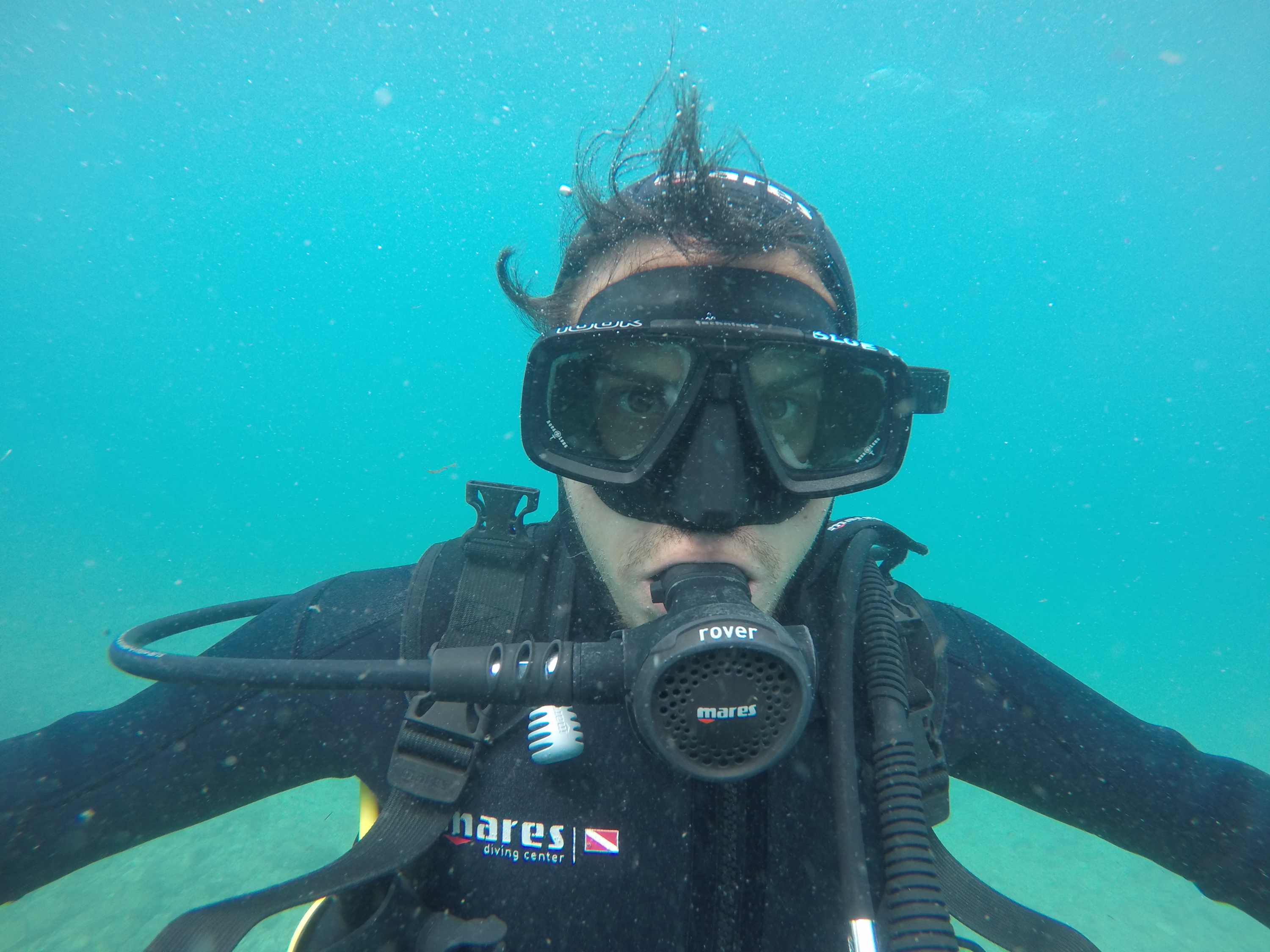 A photo of me in the ocean in scuba gear